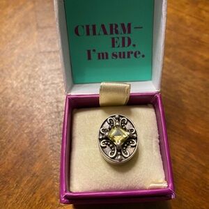 Lori Bonn Sterling Silver yellow citrine Gemstone slide charm